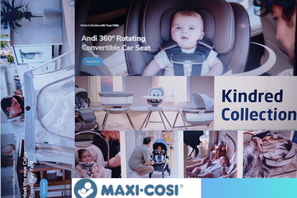 Maxi-Cosi infant car seat in black with cushioned head support, designed for newborn comfort and safety