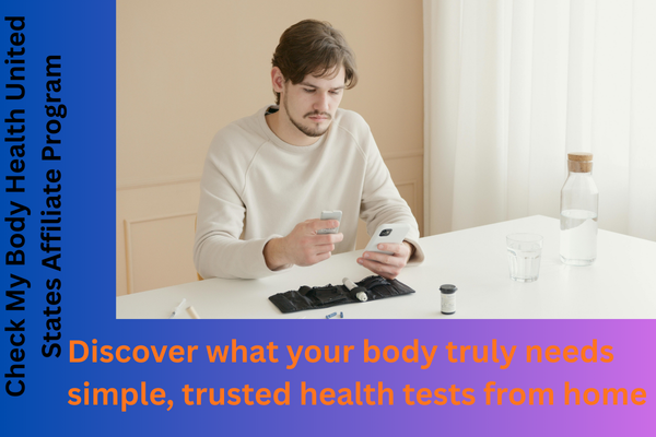 At-home health test kit with results and wellness guide for personalized nutrition